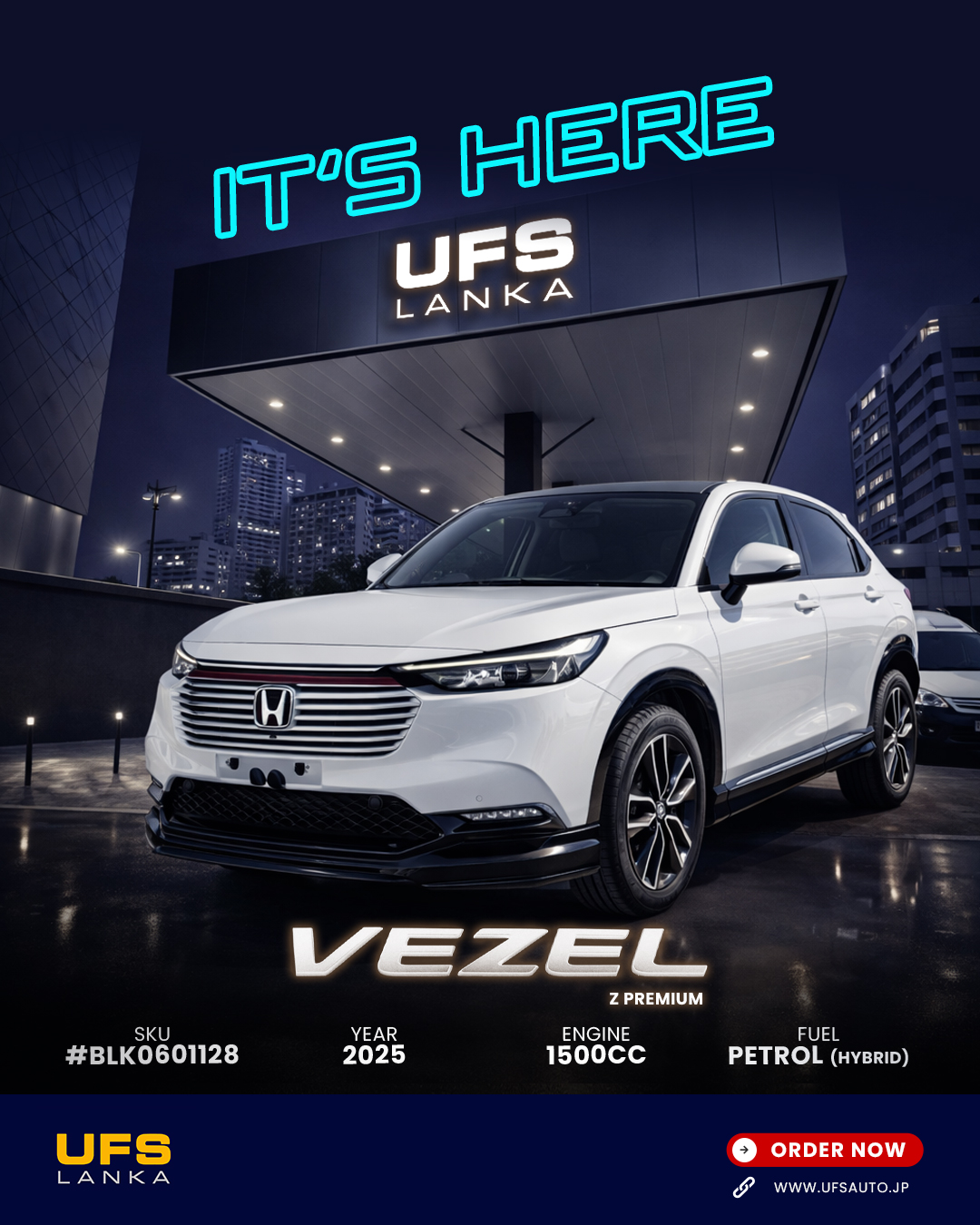 Honda Vezel import sri lanka
