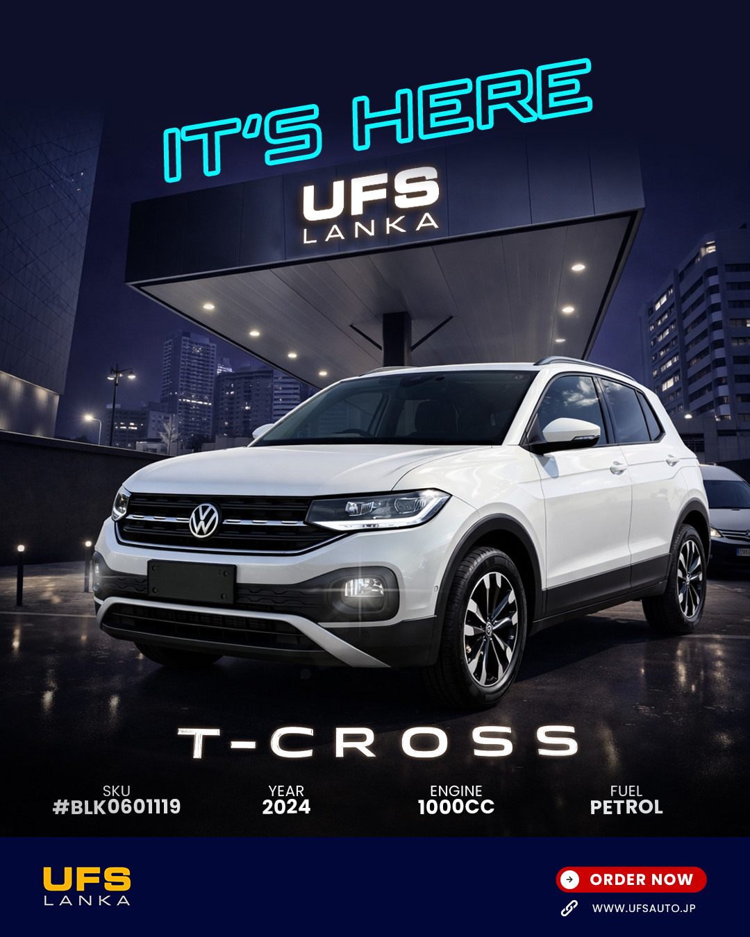 Volkswagen T-Cross 2024 Available at UFS Lanka
