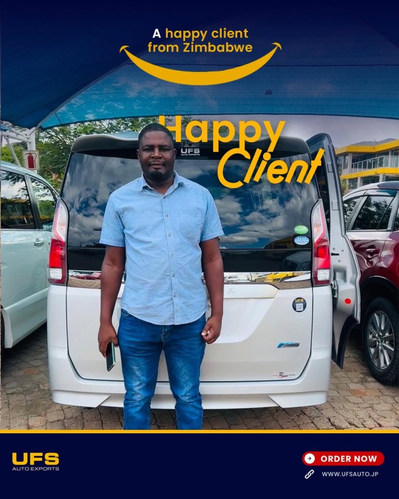 Zimbabwe customer receiving his imported vehicle from Japan